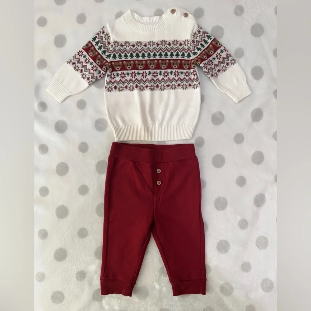 First Impressions Snowflake Sweater and Pants Set